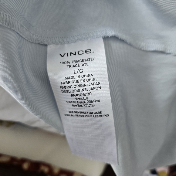 Vince Light Blue Women's Wrap Top - Picture 8 of 9